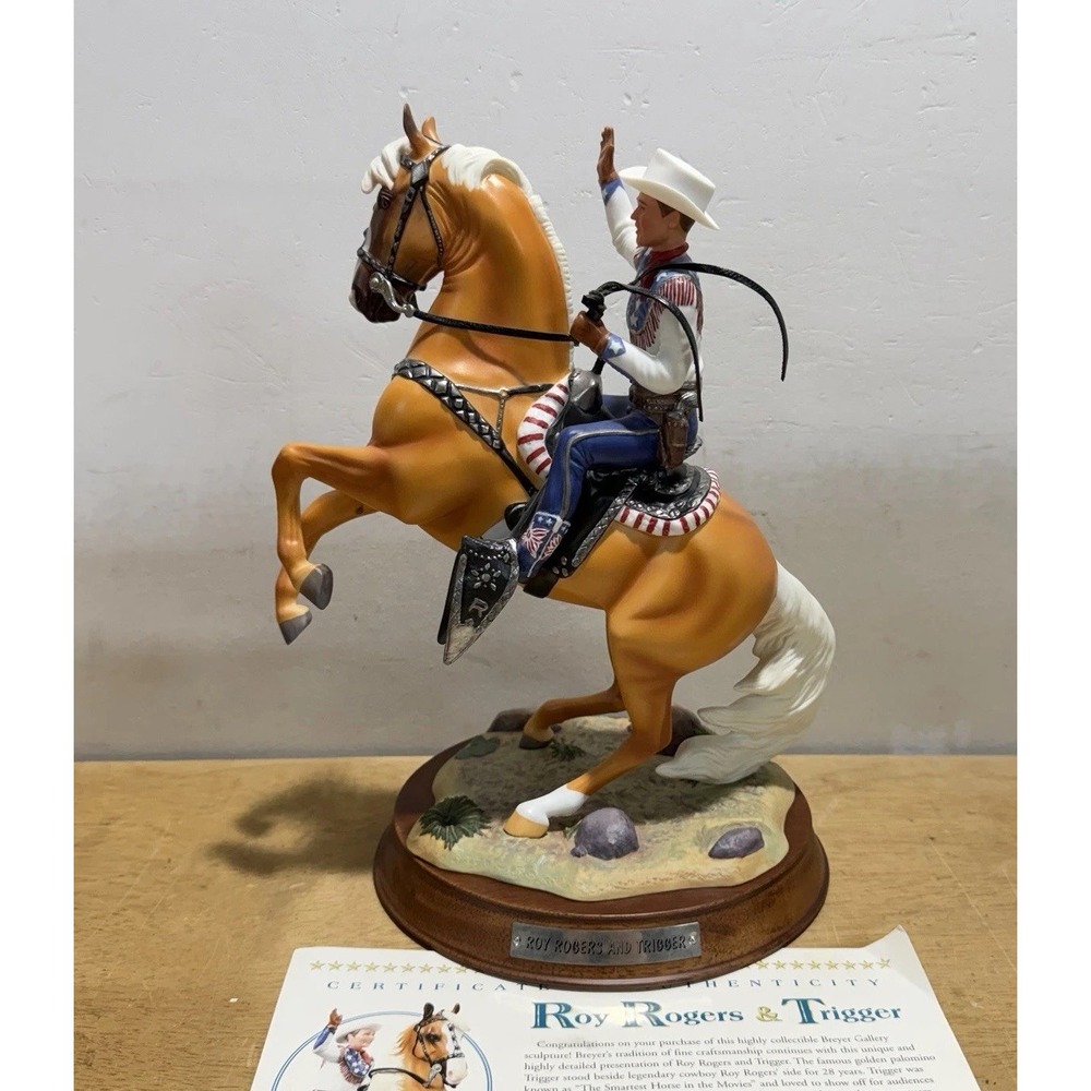 Breyer Roy Rogers & Trigger 8125 Gallery Porcelain Figure Limited 2002 COA